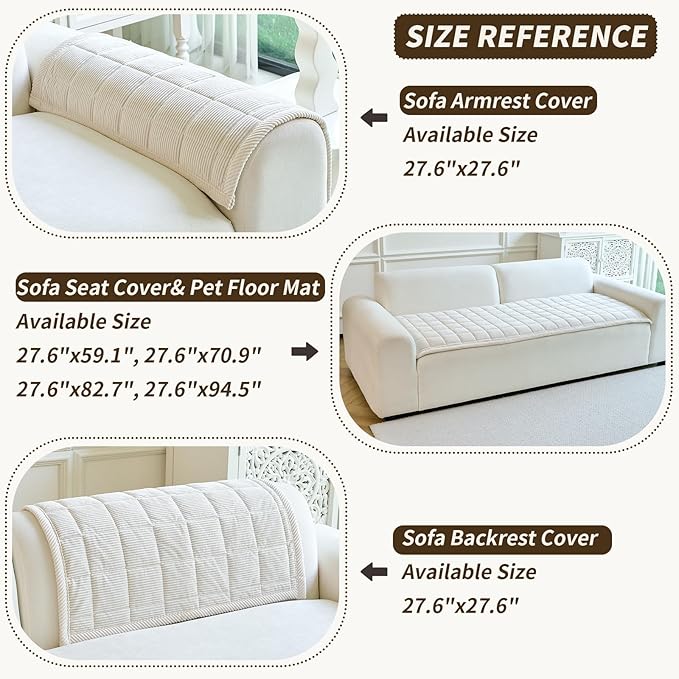 Couch Covers for Dogs Washable, Non Slip Couch Covers for Loveseat Sofa Pet - Image 4