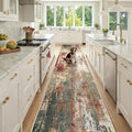 Washable Area Rugs 2'6'' x14 Non-Slip Modern Abstract Soft by RELEANY