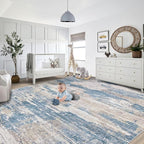 9x12 Area Rug for Living Room, Washable Modern Abstract Large Area Rug Neutral - Image 6