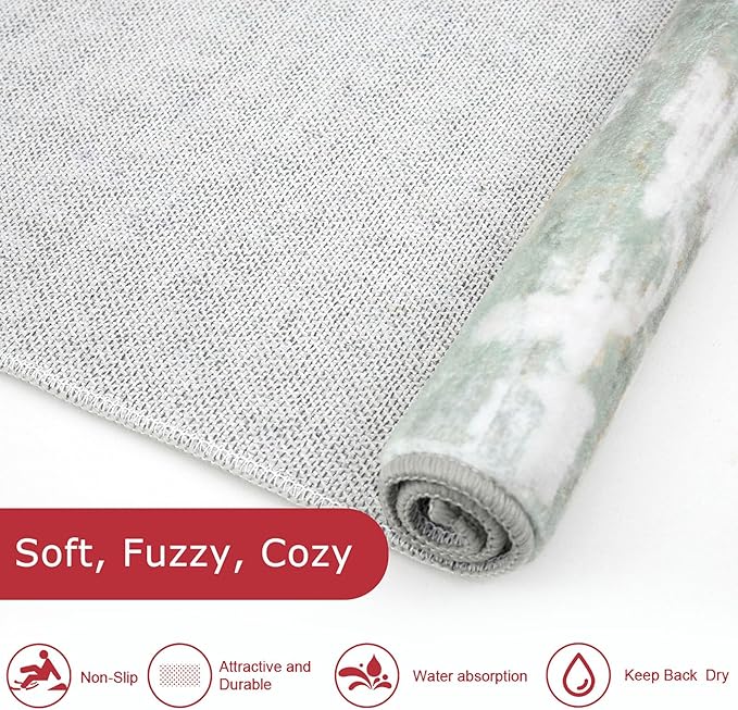KOZYFLY Modern Abstract Hallway Runner Rug, 2x8 Kitchen Rugs Non-Slip Washable - Image 5