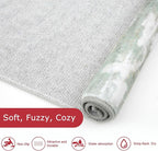 KOZYFLY Modern Abstract 3x5 Area Rug Washable Bedroom Rug Light Green Yellow - Image 5
