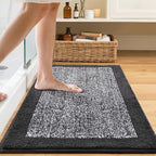 Bathroom Rugs 30x20 Non Slip Washable, Dark Blue Bath Mat - Image 2