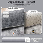 Amdrebio Tie-Dyed Light Grey Round Area Rugs - Image 4