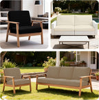 4Pcs Patio Stretch Cushion Covers, Outdoor Sofa Replacement Cover Slipcovers - Image 5
