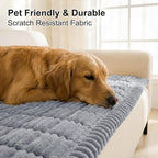 Smiry Couch Cover for Dogs Washable, Non Slip Fuzzy Pet Couch Covers for 3 - Image 3