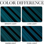 NICETOWN Teal Blackout Cafe Faux Silk Curtains - Image 5