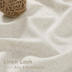 Nanspring Mousse White Linen Curtains - Image 4