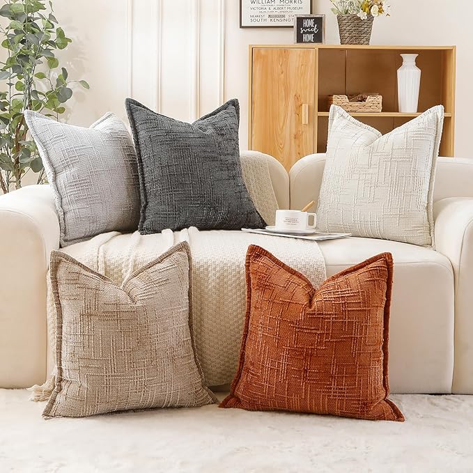 HPUK Fall Chenille Soft Throw Pillow Covers 18x18 Set of 2, Accent Cushion - Image 8