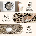 Cheetah Print Rug, Leopard Rug 4.4x5.8 Feet Faux Animal Print Skin Cheetah Area - Image 3