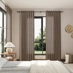 Light Brown Linen Curtains 96 Inches Long - Image 8