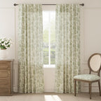 jinchan Linen Floral Curtains for Living Room - Image 2