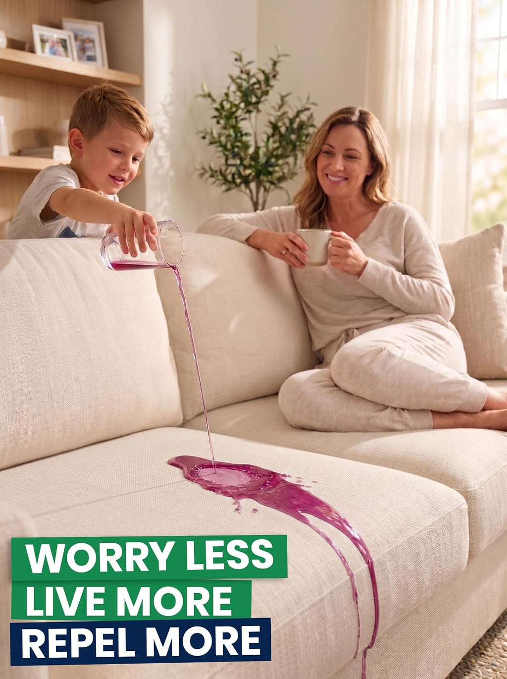RepelWell Non Toxic Fabric Protector Spray for Upholstery & Furniture,12 oz