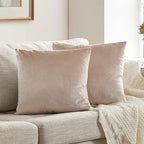 GIGIZAZA 22x22 Beige Pillow Covers: Pack of 2 Champagne Vintage Throw Pillows - Image 9