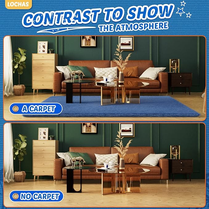 LOCHAS Ultra Soft Indoor Modern Area Rugs Fluffy Living Room Carpets - Image 5