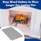 Ember Retainer for Fireplace Grates, 16 x 10 Inch Solid Steel Fireplace Grate Ember Retainer, Keep Burning Embers from Falling, Fire Place Accessories for Camping, Fire Pits, 2 Pack