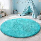 yulidayang Soft Round Area Rug for Kids Bedroom, Fluffy Fuzzy Shaggy Rug - Image 5