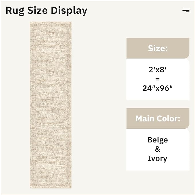 Runner Rug 2'x8' Washable Non-Slip Runner Rugs - Image 4