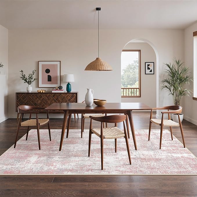 Area Rugs 9x12 for Living Room Bedroom, Modern Abstract Machine Washable Rug - Image 3