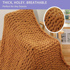Bigacogo Chunky Knit Throw Blanket - Image 4