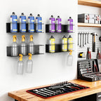 TORACK Spray Bottle Holder Wall Mount, 4-Pack Spray Can Rack for Garage