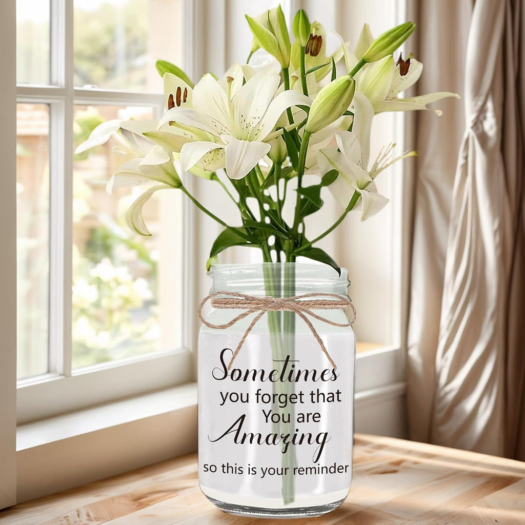 Inspirational Gift Ideas - Mason Jar Night Lights, Thank You Gifts for Women Men Friends, Thank You Christmas Gift for Women Friendship Graduation Employee Coworkers