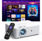 ELEPHAS Roku TV Smart Projector with Wi-Fi and Bluetooth