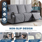 TAOCOCO 100% Waterproof Recliner Sofa Cover, Non Slip Split Couch Covers - Image 4