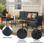 hyha 14Pcs Patio Cushion Covers, Stretch Outdoor Couch Cushion Covers, Washable - Image 3