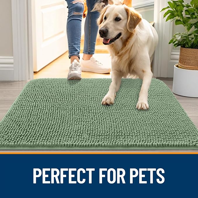 OLANLY Dog Door Mat for Muddy Paws 45x27, Absorbs Moisture and Dirt, Absorbent - Image 6