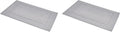 Amazon Basics Banded Bathroom Bath Rug Mat, Machine Washable, 100% Cotton, 31" x 20", Powder Gray (Pack of 2)