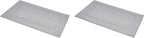 Amazon Basics Banded Bathroom Bath Rug Mat, Machine Washable, 100% Cotton, 31" x 20", Powder Gray (Pack of 2)