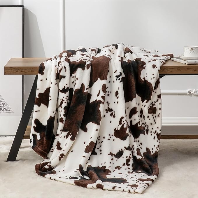 BEDELITE Cow Print Throw Blanket - Image 5