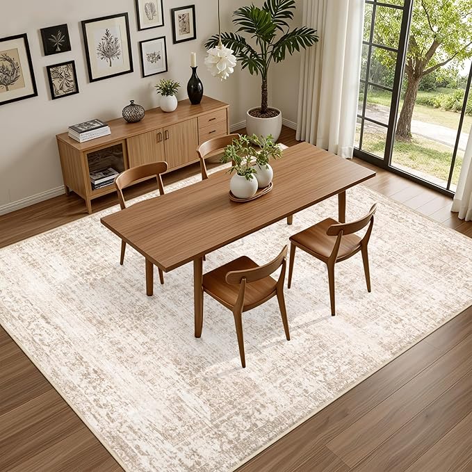 Area Rugs 10x12 Living Room Rug: Washable Rug Soft Vintage Boho Carpet Indoor - Image 4