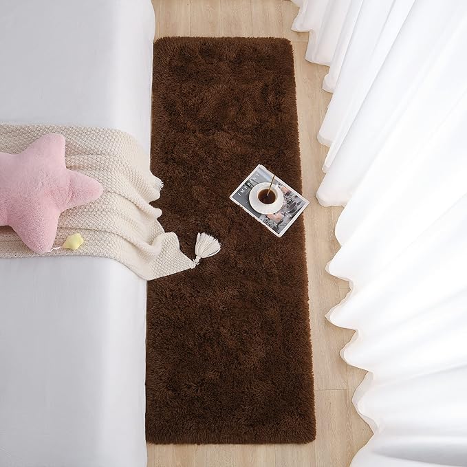 Chicrug Soft Runner Rug for Bedroom Living Room Plush Fluffy Rug 2x6 Feet - Image 6
