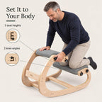 NYPOT Ergonomic Kneeling Chair with Adjustable Seats - Knee Chair for Posture Correction & Kneel Rocking Stool for Desk - Back Pain Relief for Home and Office, Supports 250 pounds - 5 Years Warranty