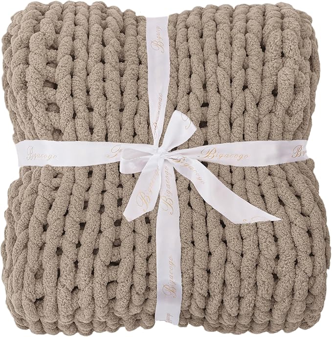 Bigacogo Chunky Knit Throw Blanket - Image 8