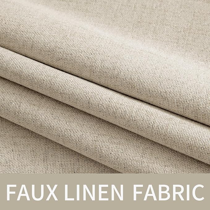 MIULEE Linen Curtains 100% Blackout - Image 5