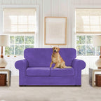 WEERRW Velvet Couch Covers for 2 Cushion Couch Sofa - Image 2