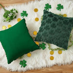decorUhome St. Patrick’s Day Shamrock Green Pillow Covers 20x20 Inch Set of 2 - Image 7