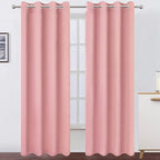 LEMOMO Pink Thermal Blackout Curtains/52 x 108 Inch/Set of 2 Panels Room by Lemomo