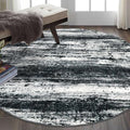 KOZYFLY Circle Rug 6Ft Modern Abstract Ombre Area Rug by KOZYFLY