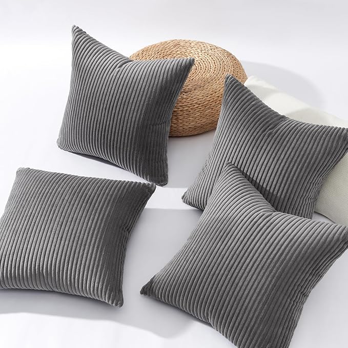 Topfinel Decorative Grey Throw Pillow Covers Cushion Cases, Mix and Match - Image 4