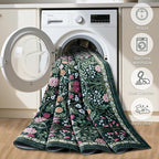 Round Area Rug for Living Room: 4 ft Floral Washable Circle Rug Soft Boho - Image 7