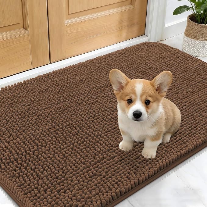 OLANLY Dog Door Mat for Muddy Paws 30x17, Absorbs Moisture and Dirt, Absorbent by OLANLY