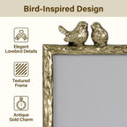 4x6 Antique Gold LoveBirds Picture Frame, Horizontal