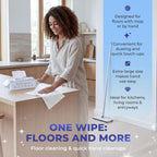EASY TAP MOP Baking Soda Cleaning Wipes - for Quick Spot Wet Floor Mopping