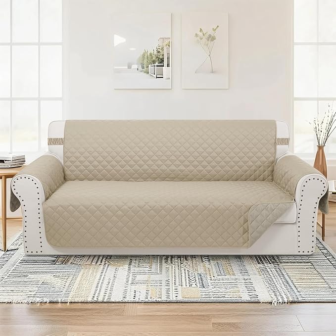 Reversible 4 Seater Sofa Cover 91 Inch Large Couch Cover Furniture Protector - Image 2