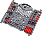 CARTMAN 123-Piece Socket Wrench Tool Set, Auto And Home Repair Kit Case Box