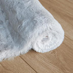 ORINOVA Light Gray Faux Fuzzy Fur Washable Rugs - Image 8
