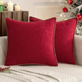 MIULEE Pack of 2 Christmas Pillow Covers 20x20 Inch Red Farmhouse Decorative by MIULEE